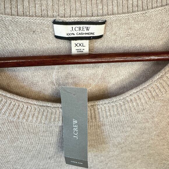 J. CREW NWT Cashmere Relaxed T-shirt Sz XXL Heather Stone Classic Old Money $158 - Picture 3 of 8